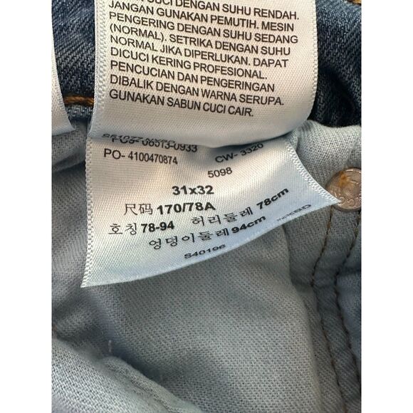 Levi's Men's Classic Slim Straight 513 Blue Jeans Size 32X31 - Picture 2 of 5